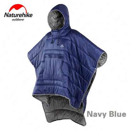 Naturehike Lazy Sleeping Bag Cloak Style Unisex Waterproof Portable Outdoor Camping Warm Sleeping Quilt Winter Travel Poncho