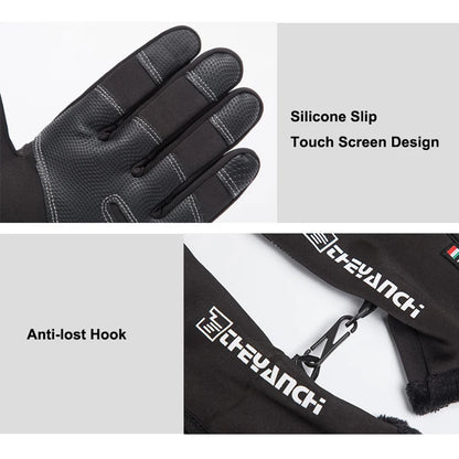 Cold-proof Ski Gloves Waterproof Winter Gloves Cycling Fluff Warm Gloves For Touchscreen Cold Weather Windproof Anti Slip