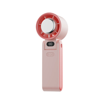 Folding Refrigeration Handheld Turbine High-speed Fan Digital Display Ice Compress Portable Outdoor Halter Fan