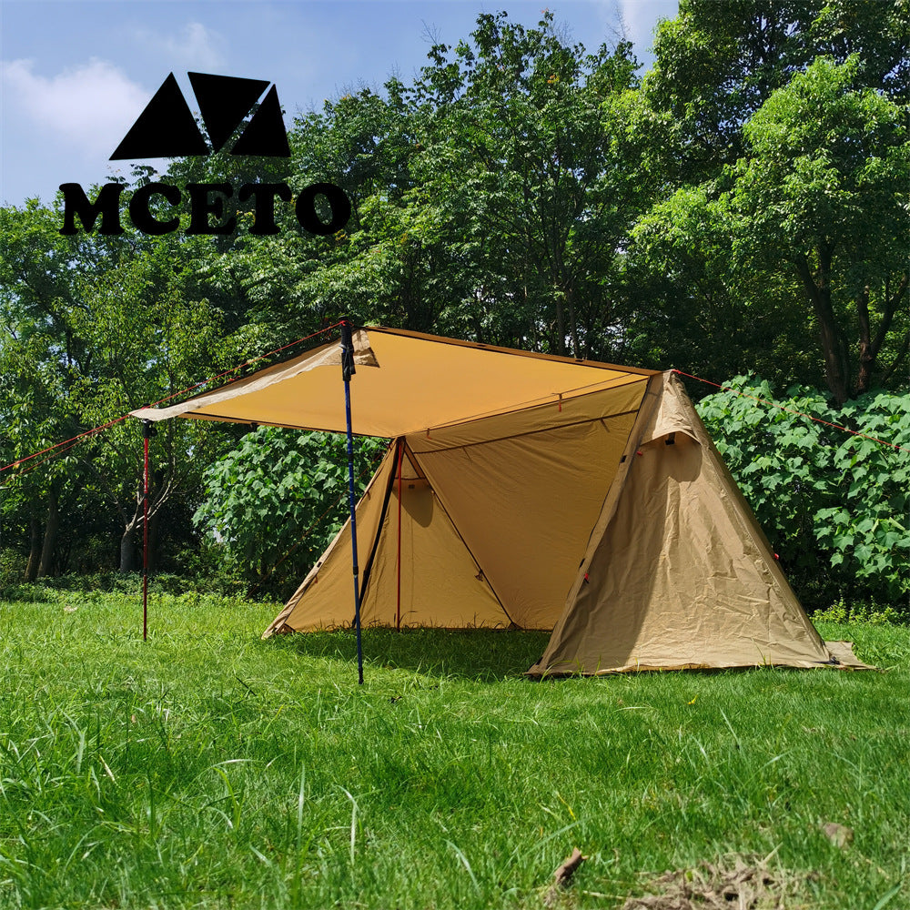 Lightweight Shelter With Snow Skirt Cold Protection In Winter Wild Camping Pyramid Tent