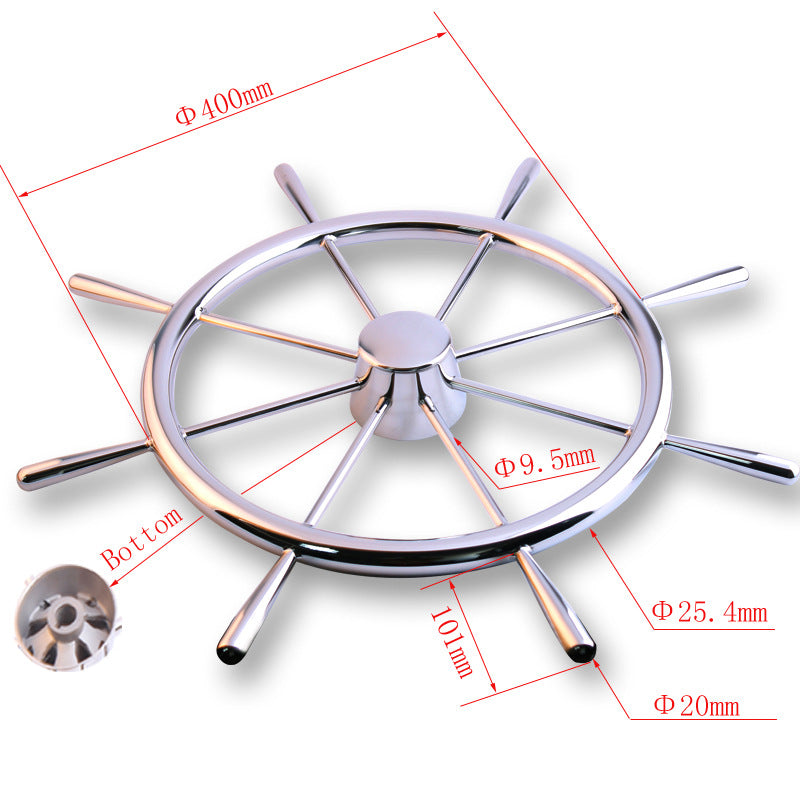 Stainless Steel Yacht Accessories Steering Wheel