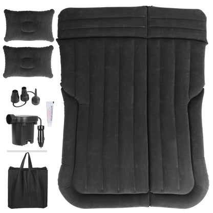 1Set Inflatable SUV Air Mattress Thickened Camping Bed Cushion With Pillow Storage Bag PVC Flocked Car Bed For Home Car Travel Camping