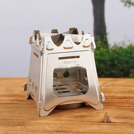 Outdoor Stainless Steel Square Firewood Stove