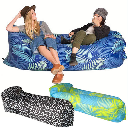 Portable Inflatable Sofa Camping Sleeping Pad Mattress Outdoor Air Cushion Beach Mat Folding Bed Waterproof For Travel Hiking