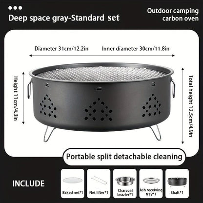 Stable Heating Area Grill Barbeque Grill Portable Stainless Steel Campfire Grills For Outdoor Bbq Camping Picnics Lightweight