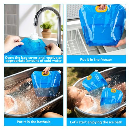 2 Packs Ice Bath Bags, Large Capacity Bathtub Water Bag For Home Cold Plunge Accessories For Cold Water Plunge Tub Portable Ice Bath Bag 10L,Amazon Is Banned