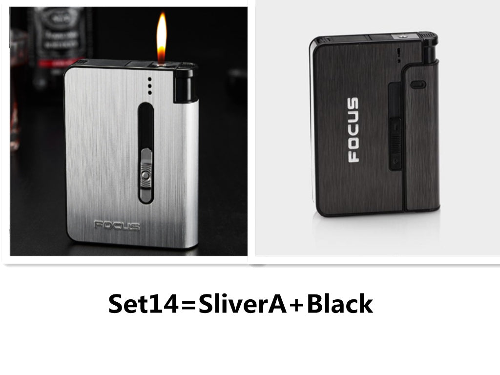 Aluminum alloy  flame automatic cigarette case