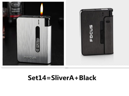 Aluminum alloy  flame automatic cigarette case