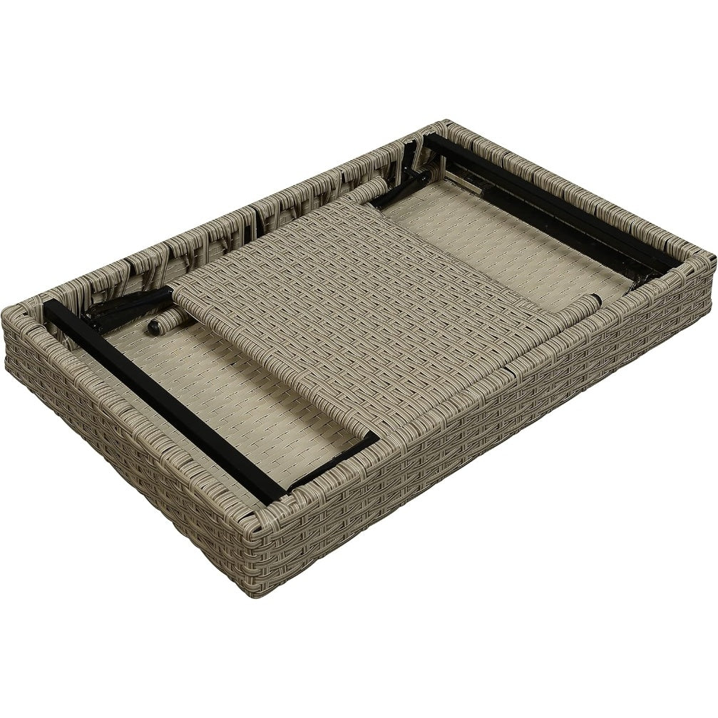 Portable Folding Wicker Table