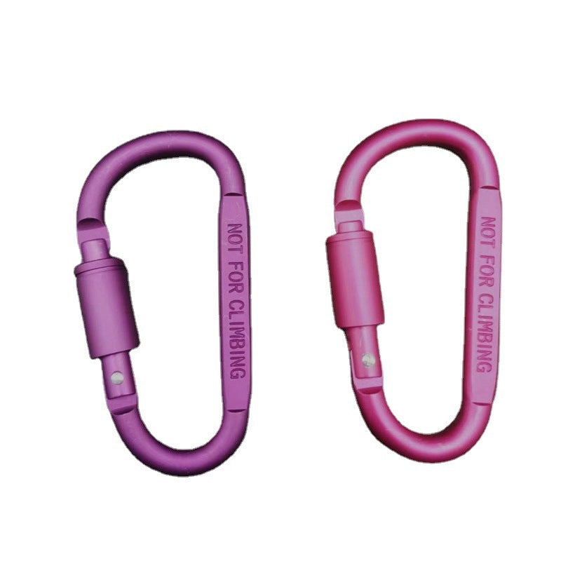 D-type Carabiner High Quality Bold 8cm Flat With Lock