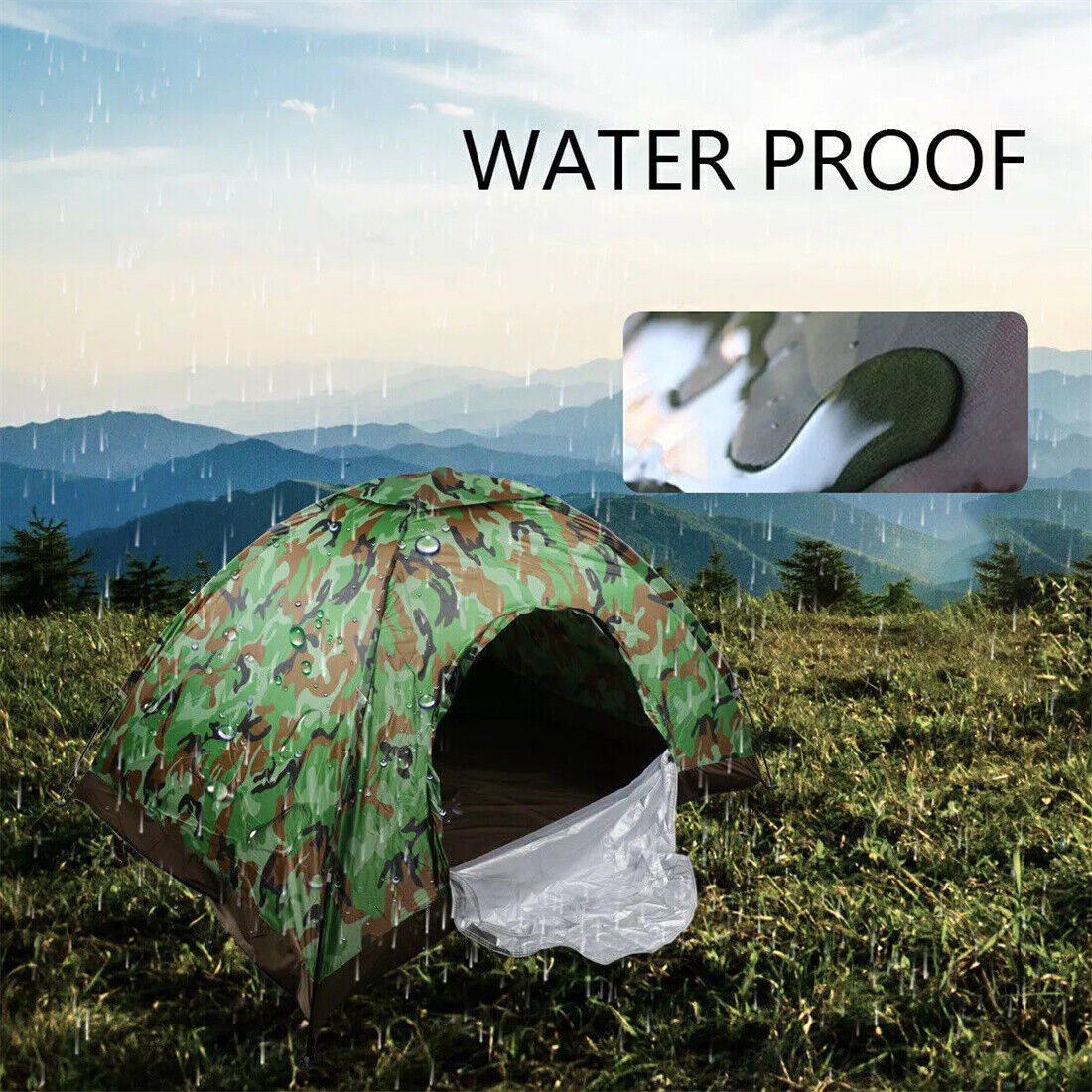 Up Hiking Tent 1-2 Man Person Family Camping Outdoor Festival Shelter UK