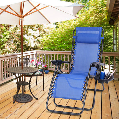 1 Set Cup Holder For  Zero Gravity Chair Clip On Side Tray With Beverage Can Mobile Devices Slots Cup Holder Only No Chair