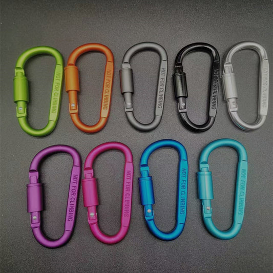 D-type Carabiner High Quality Bold 8cm Flat With Lock