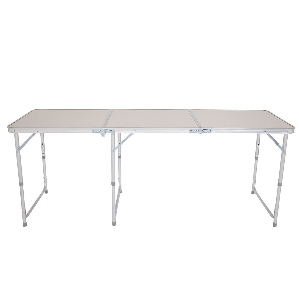 6ft Silver Outdoor Folding Table Aluminum Alloy Rectangular  50kg