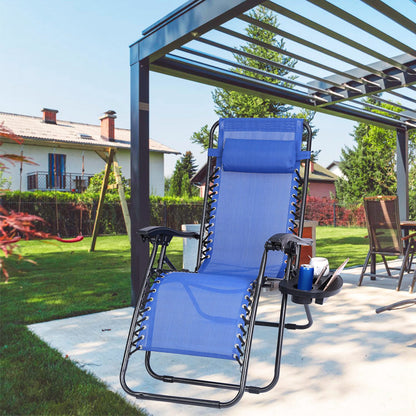 1 Set Cup Holder For  Zero Gravity Chair Clip On Side Tray With Beverage Can Mobile Devices Slots Cup Holder Only No Chair