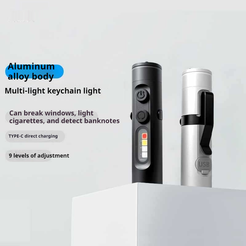 Keychain Flashlight Car Small Portable Strong Light Magnetic Suction