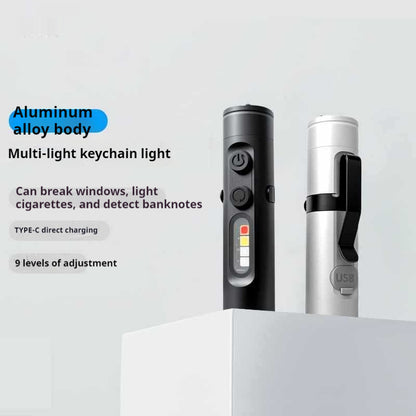 Keychain Flashlight Car Small Portable Strong Light Magnetic Suction