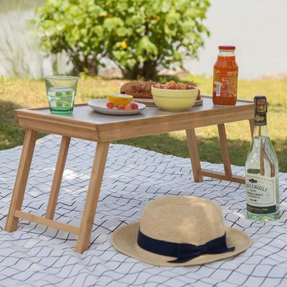 Bamboo Folding Coffee Table Tatami Low Window Table Bedside Portable Tea Tray Table Bedroom Living Room Home Office Suitable