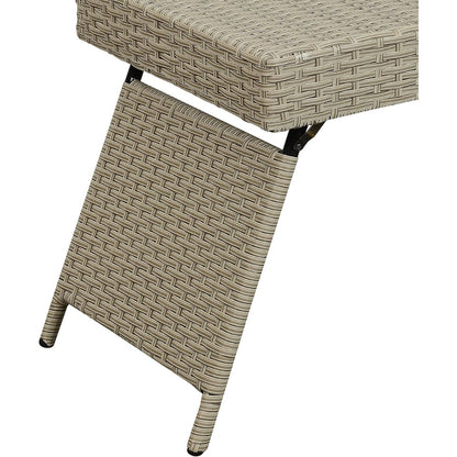 Portable Folding Wicker Table