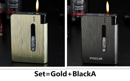Aluminum alloy  flame automatic cigarette case