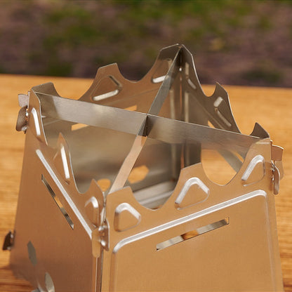 Outdoor Stainless Steel Square Firewood Stove