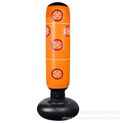 Leather Pattern Inflatable Boxing Column Tumbler Children's Vertical Fitness Vent Toys