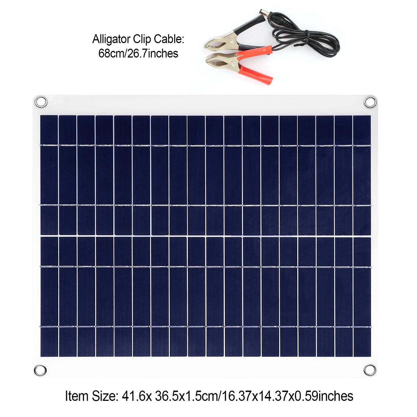 1Pc Outdoor Solar Panel 12V 25W Car Battery Charger IP68 Waterproof With 3.0A Dual USB Charging Clip Line For RV Car Boat