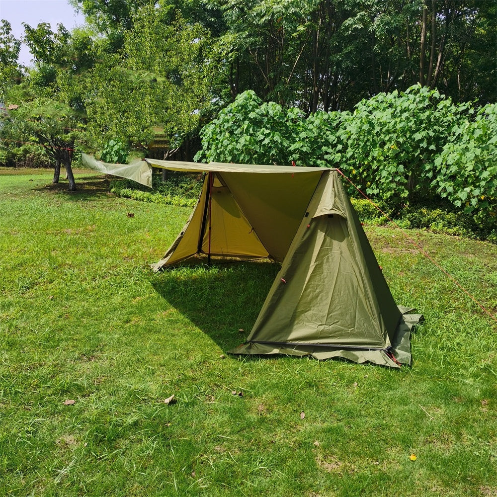 Lightweight Shelter With Snow Skirt Cold Protection In Winter Wild Camping Pyramid Tent