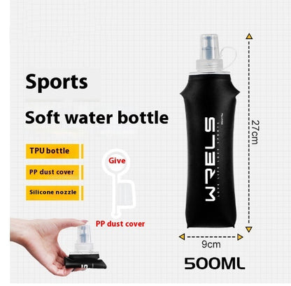 Sports Soft Water Bottle Bite Waist Pack Foldable Water Cup Bag Soft Water Bottle