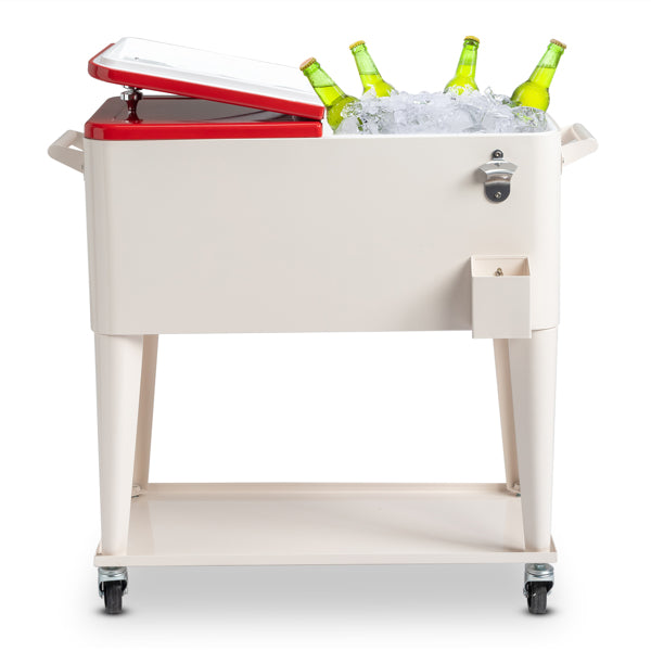 Refrigeration And Insulation Trolley 87.5x38.5x91cm Rectangular Plastic Box Iron Leg Tube Freezer And Insulation