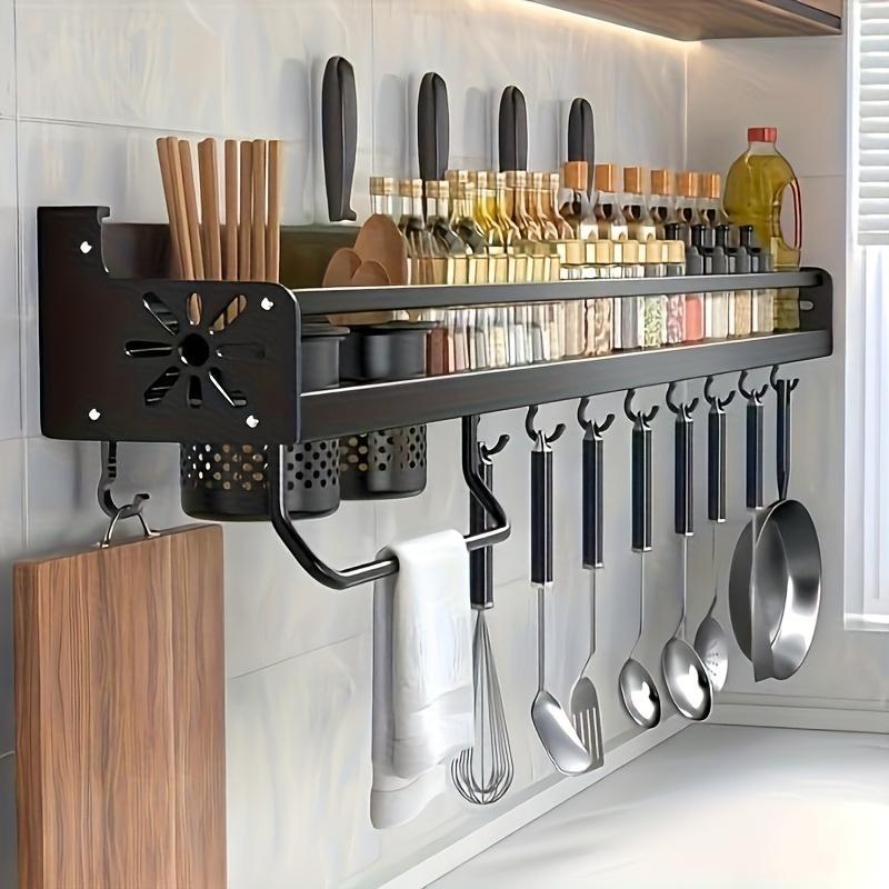 Wall Mounted Cutlery Rack And Camping Kitchen Rack With Spice Rack,Please Note That This Product Is Shipped By Yourself For The Average Shipping Cost