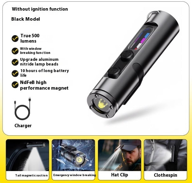 Keychain Flashlight Car Small Portable Strong Light Magnetic Suction