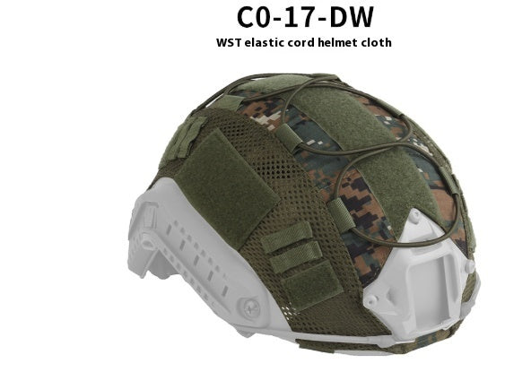 Military fan style tactical helmet with nylon mesh helmet