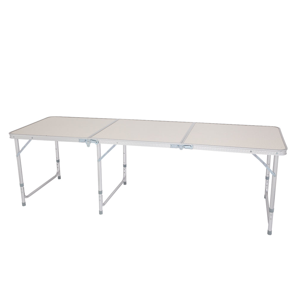 6ft Silver Outdoor Folding Table Aluminum Alloy Rectangular  50kg