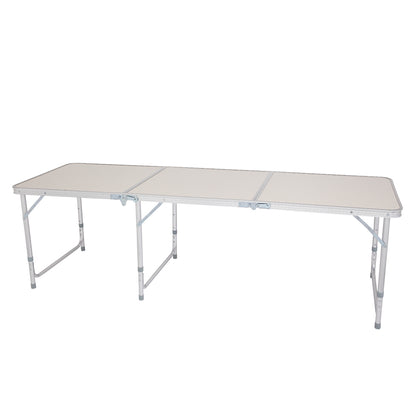 6ft Silver Outdoor Folding Table Aluminum Alloy Rectangular  50kg