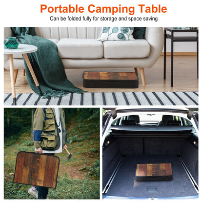 1Pc 35.43x23.62x26in Foldable Camping Table Collapsible Picnic Aluminum Alloy Grill Stand 66LBS Max Load Height Adjustable BBQ Table With Adjustable Height Storage Net