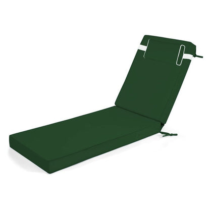 Outdoor Chaise Lounge Cushion, Waterproof Fade-Resistant Patio Chair Pad For Pool Beach (72 in. / 80 in.)