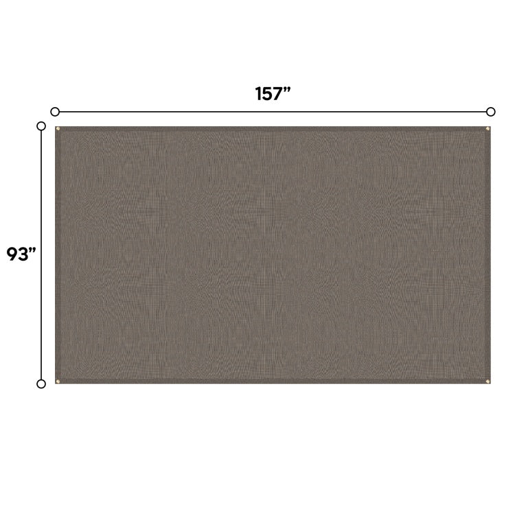 Outdoor Pergola Sun Shade Cover Cloth Patio Canopy HDPE Permeable With Grommets -13' X 7.7', Brown