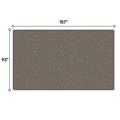 Outdoor Pergola Sun Shade Cover Cloth Patio Canopy HDPE Permeable With Grommets -13' X 7.7', Brown