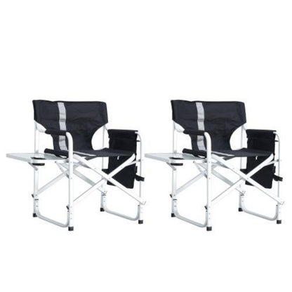 Padded Foldable Lightweight Oversized Outdoor Chair With Side Table And Storage Bag