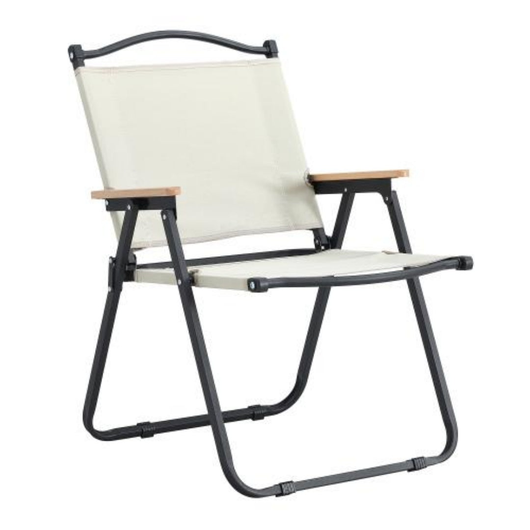 Folding Outdoor Chair For Indoor And Outdoor Use, Suitable For Camping, Picnic, Beach, Backyard, Barbecue, Party, Terrace, Beige