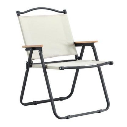 Folding Outdoor Chair For Indoor And Outdoor Use, Suitable For Camping, Picnic, Beach, Backyard, Barbecue, Party, Terrace, Beige