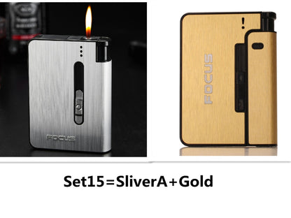 Aluminum alloy  flame automatic cigarette case