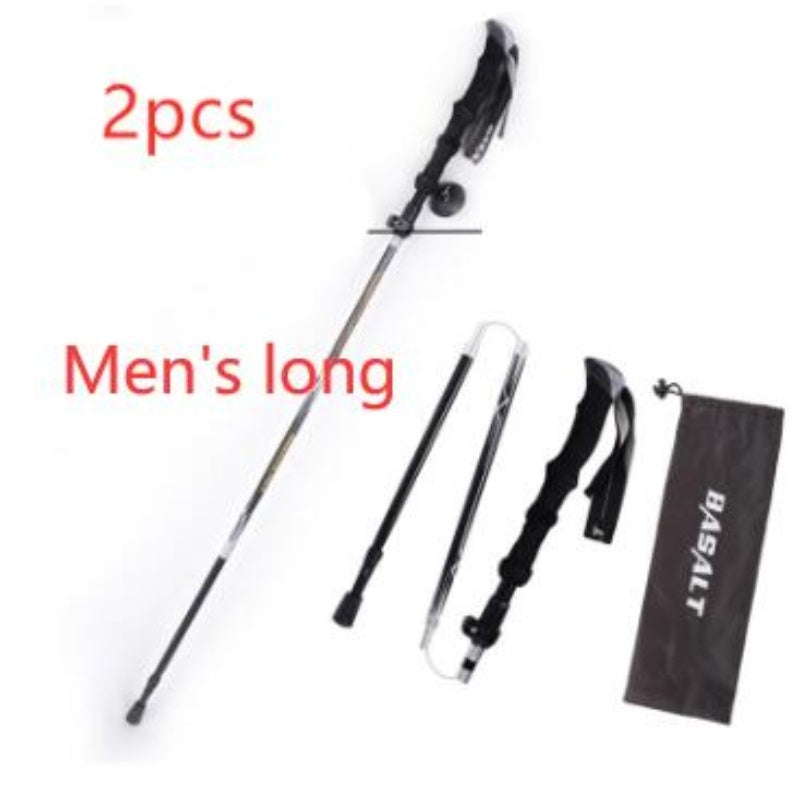 Besot Folding Trekking Stick Five-section Aluminum Alloy Outer Lock Trekking Stick