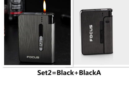 Aluminum alloy  flame automatic cigarette case
