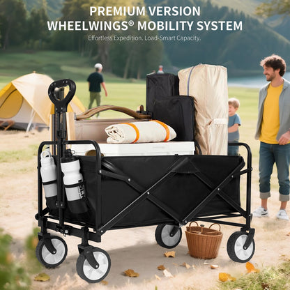 5-inch Camping Cart - Large-capacity Foldable Beach Cart, Suitable For Various Occasions Such As Camping, Sports, Shopping, Etc., Portable And Easy To Store