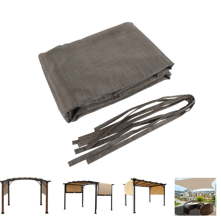 Outdoor Pergola Sun Shade Cover Cloth Patio Canopy HDPE Permeable With Grommets -13' X 7.7', Brown
