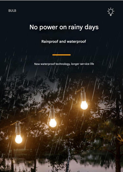 LED Solar Light Camping Emergency Light Bulb Tungsten Filament Light Rechargeable Mosquito Repellent Light Portable Outdoor Lighting Camping