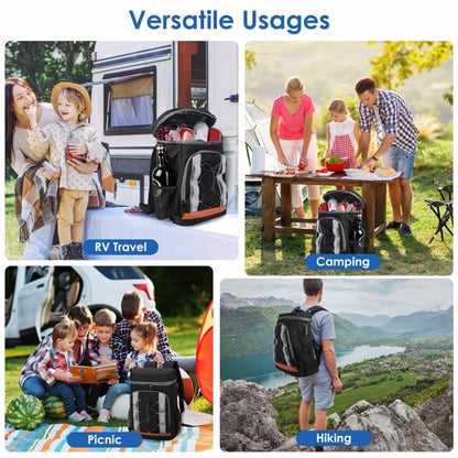 Cooler Backpack 36 Can Leakproof Insulated Cooler Backpack With 25L-6.6Gal For Picnic Camping Beach Hiking Fishing Travel