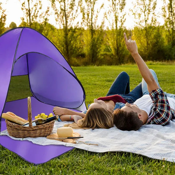 Beach Tent Shade Shelter Anti-UV Automatic Waterproof Tent Canopy For Man With Net Window Storage Bag